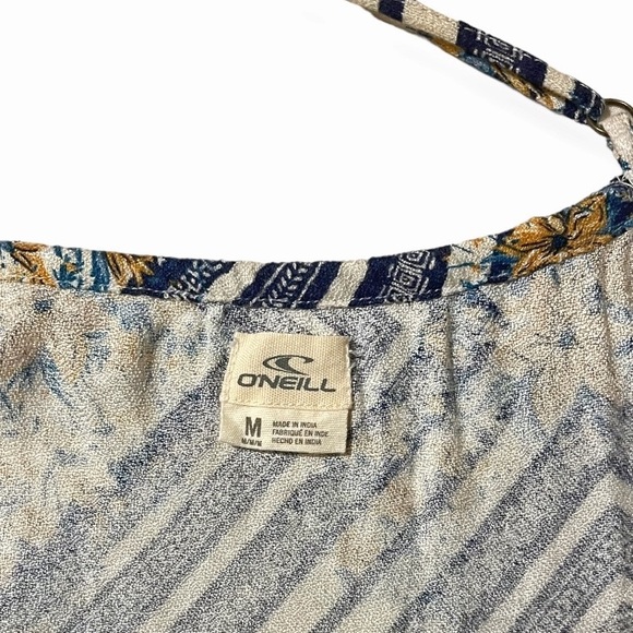 O'Neill Leelee Light Beige Print Wrap Dress, sz Medium - Picture 7 of 8